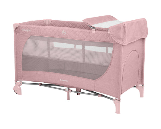 Berço de viagem Medley PLUS Rosa de 2 andares Kikkaboo