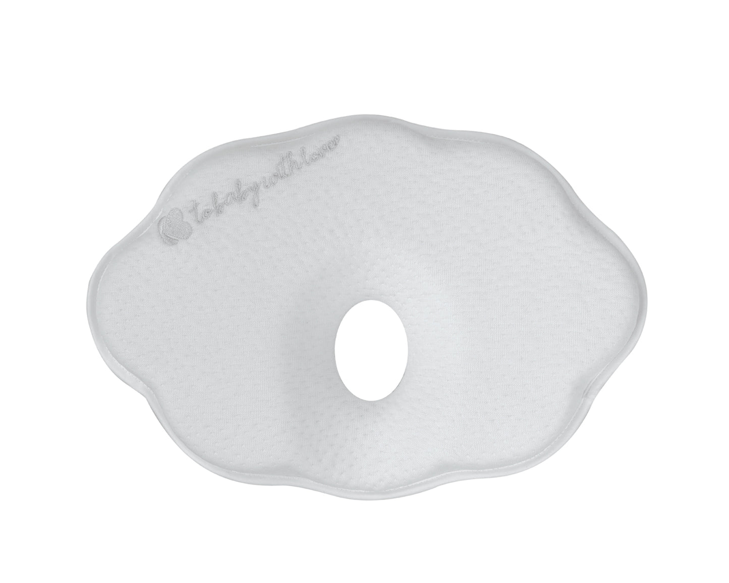 Almofada ergonómica de espuma viscoelástica Cloud Airknit, cinza