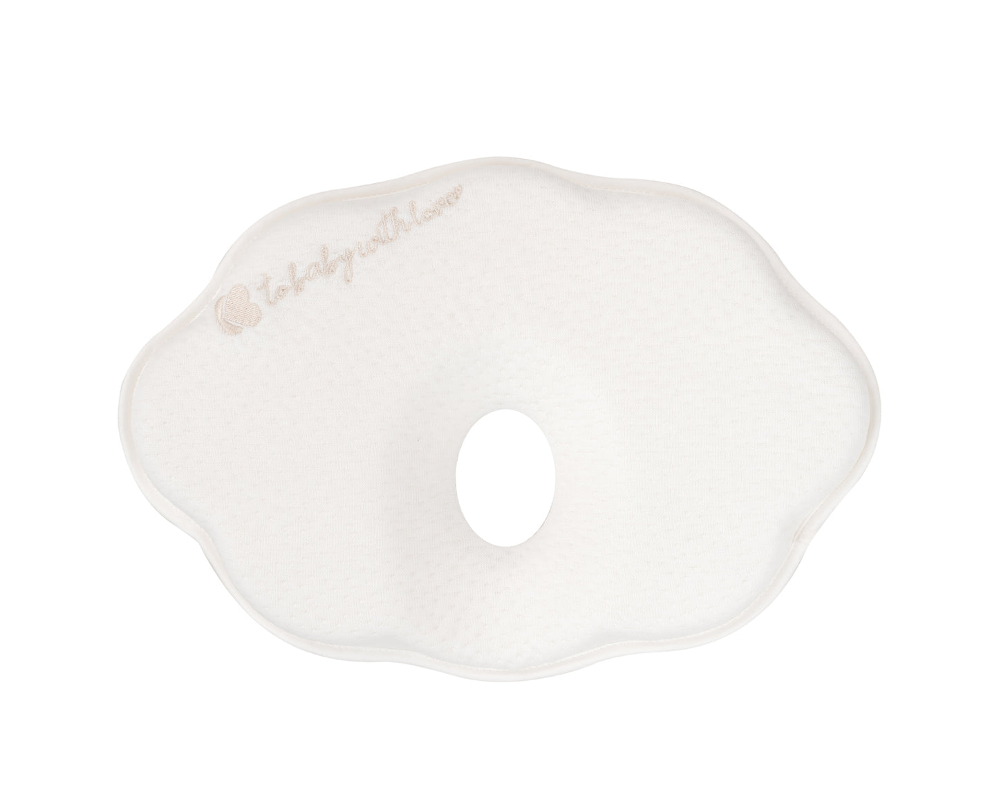 Almofada ergonómica de espuma viscoelástica Cloud Airknit, branca