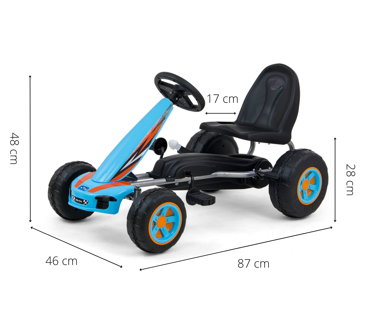 Kart A Pedais Viper Azul Milly Mally