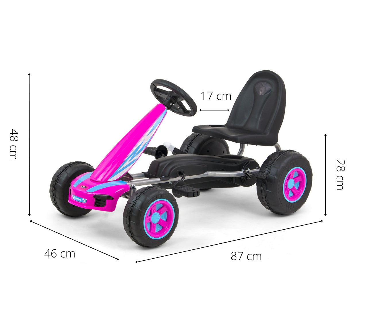 Kart A Pedais Viper Rosa Milly Mally