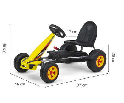 Kart Viper Pedal Amarelo Milly Mally