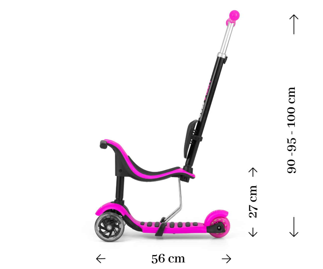 Ride On/Scooter 3In1 Little Star Rosa Milly Mally