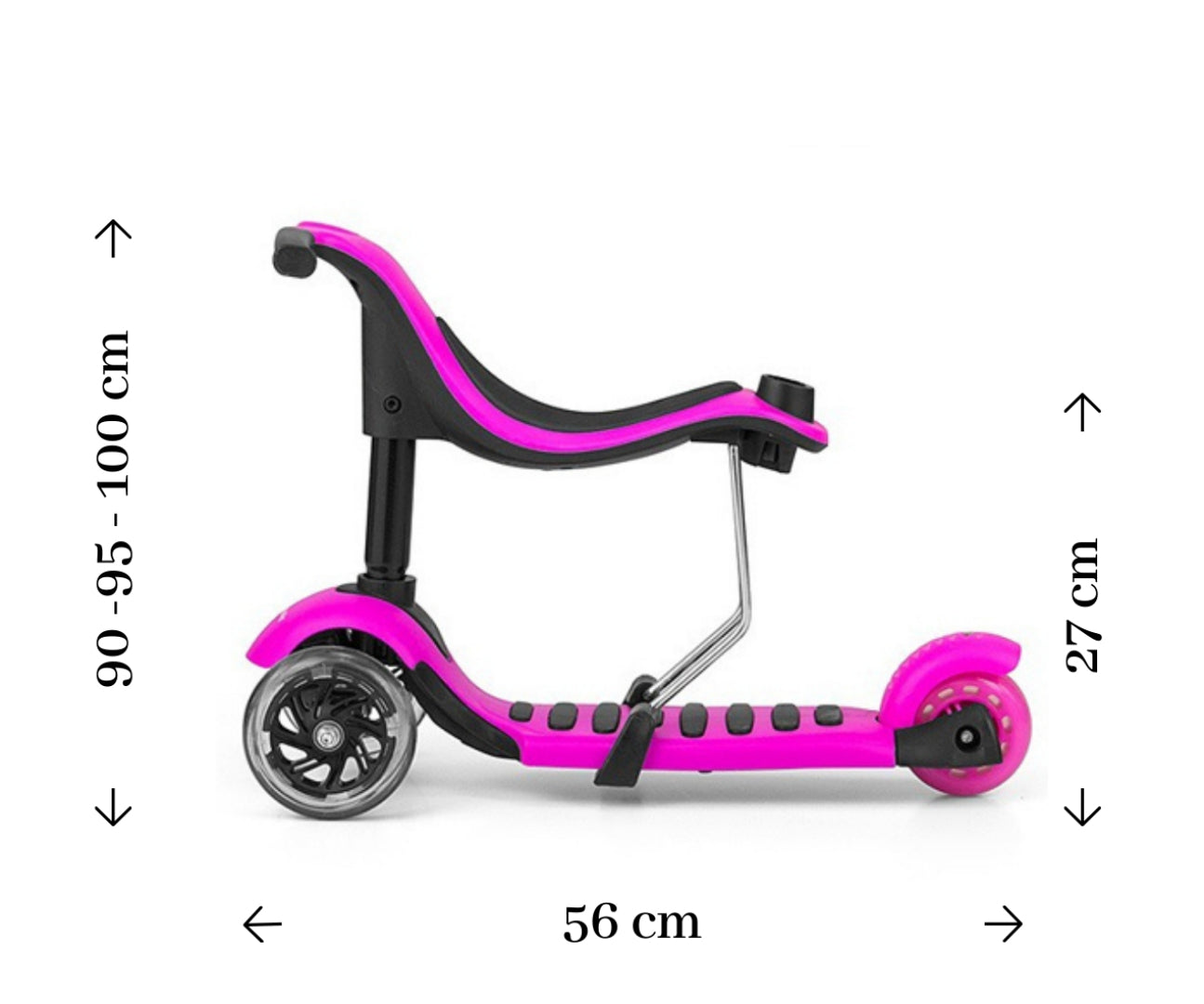 Ride On/Scooter 3In1 Little Star Rosa Milly Mally