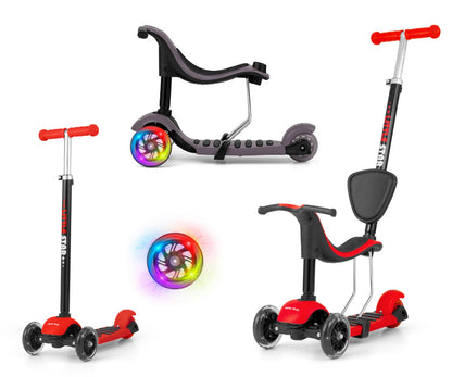 Ride On/Scooter 3In1 Little Star Vermelho Milly Mally