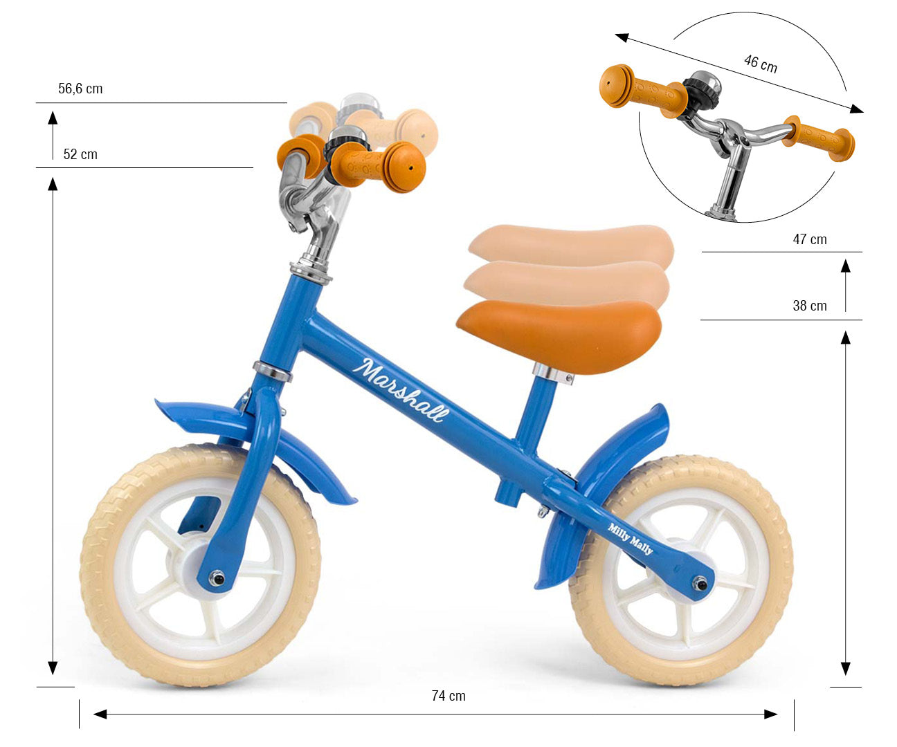 Bicicleta Marshall Azul Milly Mally