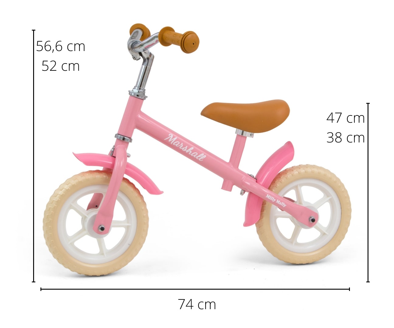 Bicicleta Marshall Cor-De-Rosa Milly Mally