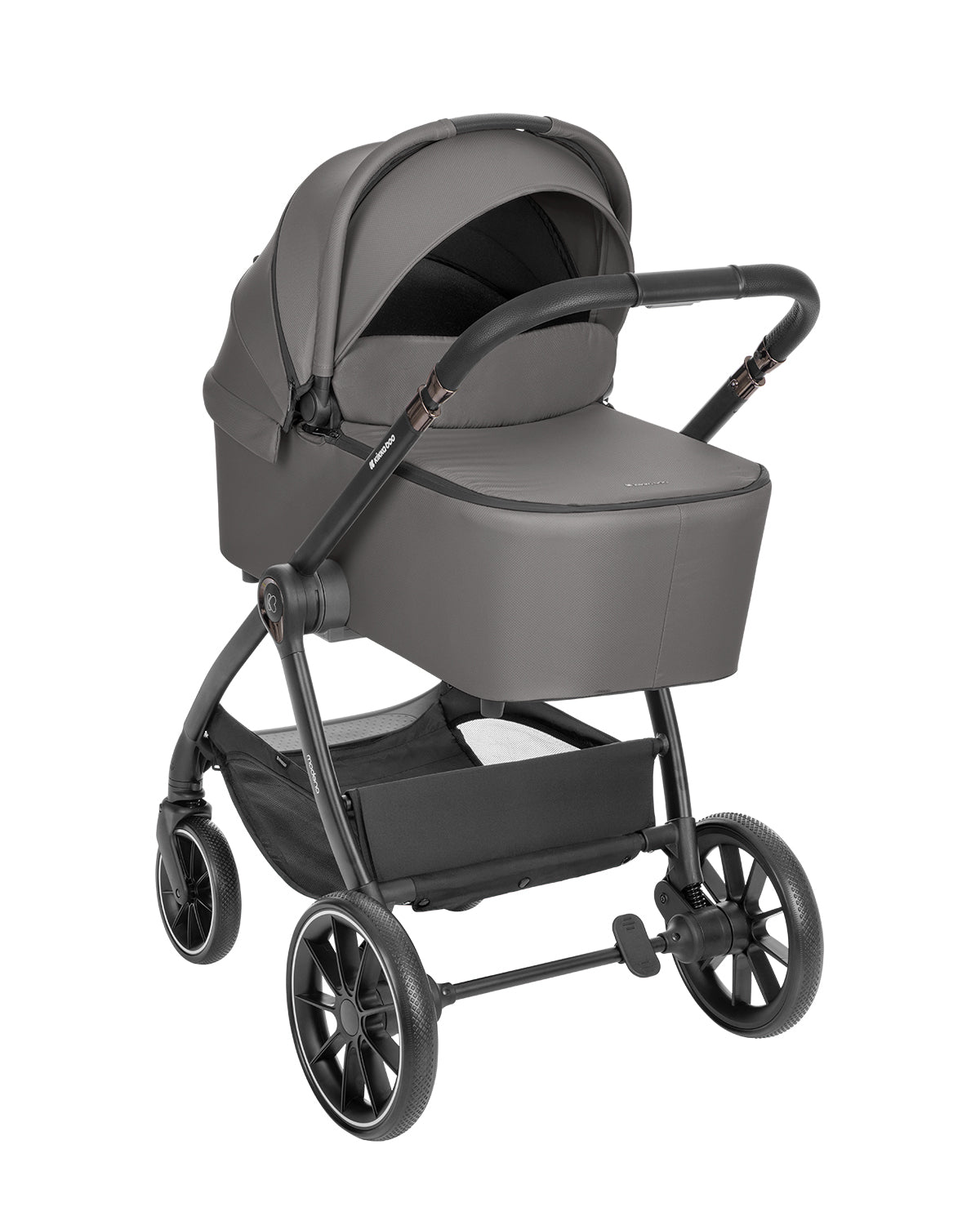 Carrinho de bebé 3 em 1 Modena com alcofa, cinzento escuro