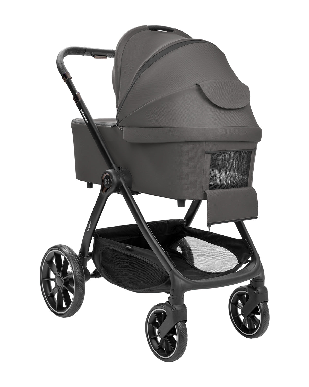 Carrinho de bebé 3 em 1 Modena com alcofa, cinzento escuro