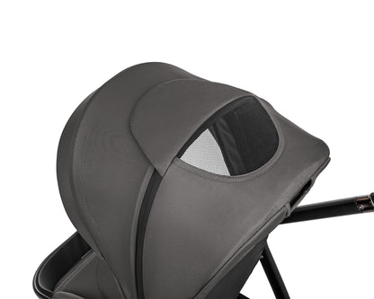 Carrinho de bebé 3 em 1 Modena com alcofa, cinzento escuro
