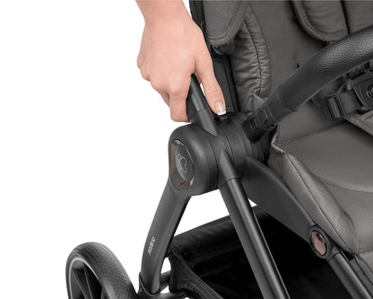 Carrinho de bebé 3 em 1 Modena com alcofa, cinzento escuro