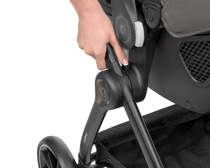 Carrinho de bebé 3 em 1 Modena com alcofa, cinzento escuro