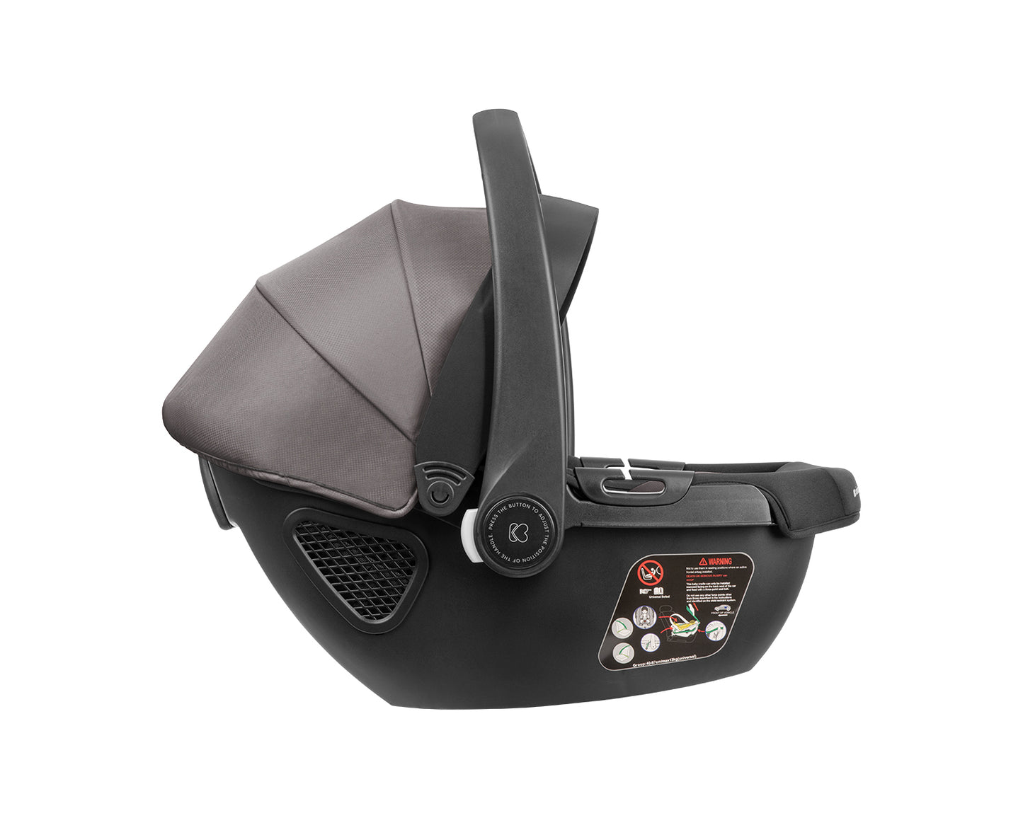 Carrinho de bebé 3 em 1 Modena com alcofa, cinzento escuro