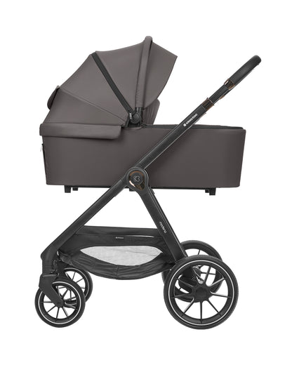 Carrinho de bebé 3 em 1 Modena com alcofa, cinzento escuro