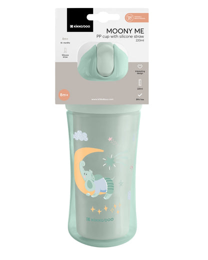 Copo Moony Me Mint PP com Palhinha de Silicone 220ml Kikkaboo