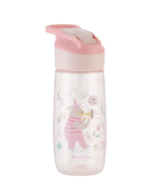 Copo PP com palha 450ml Music Fest Rosa Kikkaboo