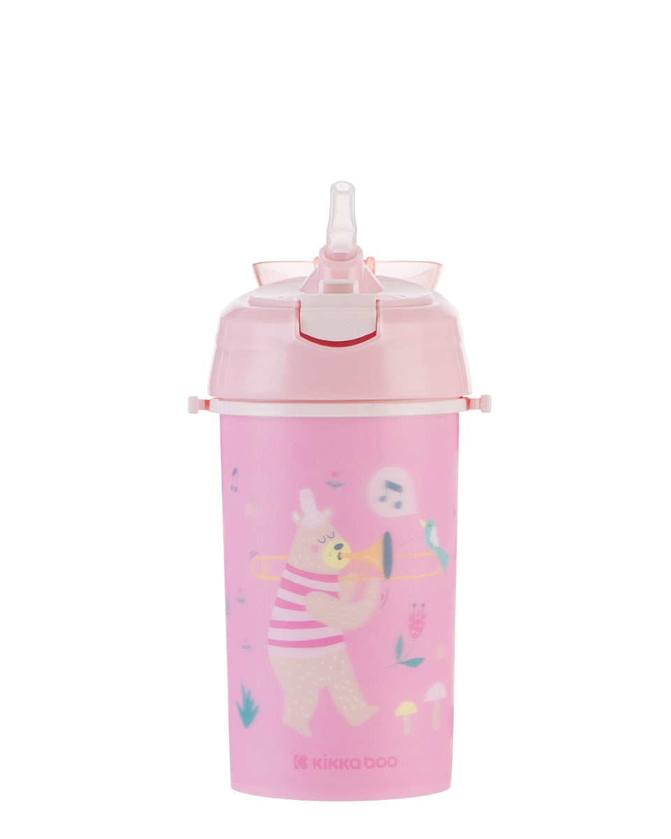 Copo PP com palhinha em silicone e alça 450ml Music Fest Mint Kikkaboo
