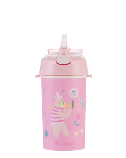 Copo PP com palhinha em silicone e alça 450ml Music Fest Mint Kikkaboo