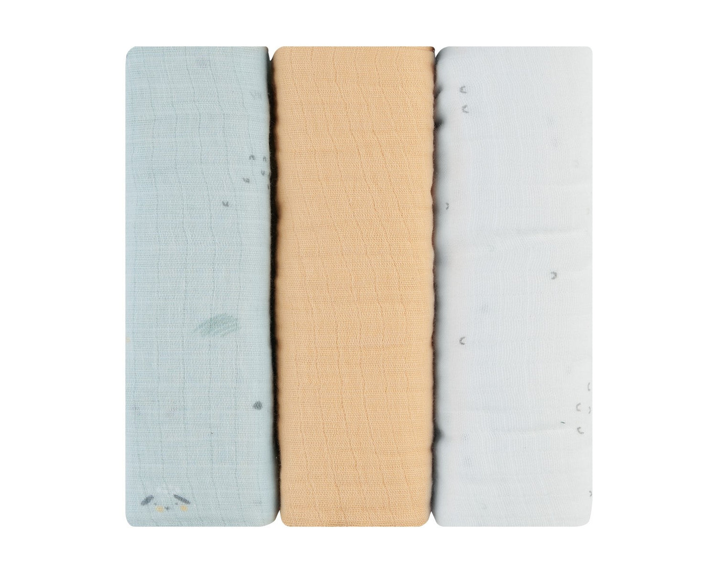 Conjunto de fraldas em musselina Sleepy Sheep, 3 unidades, 75x75 cm