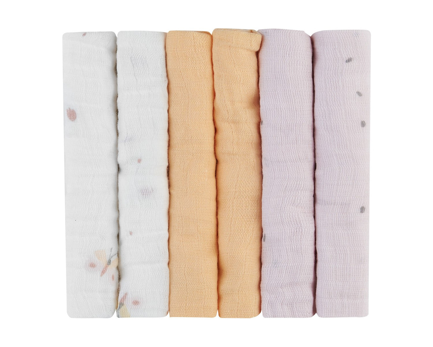 Conjunto de 6 fraldas de musselina Hedge-hugs 30x30 cm Kikkaboo