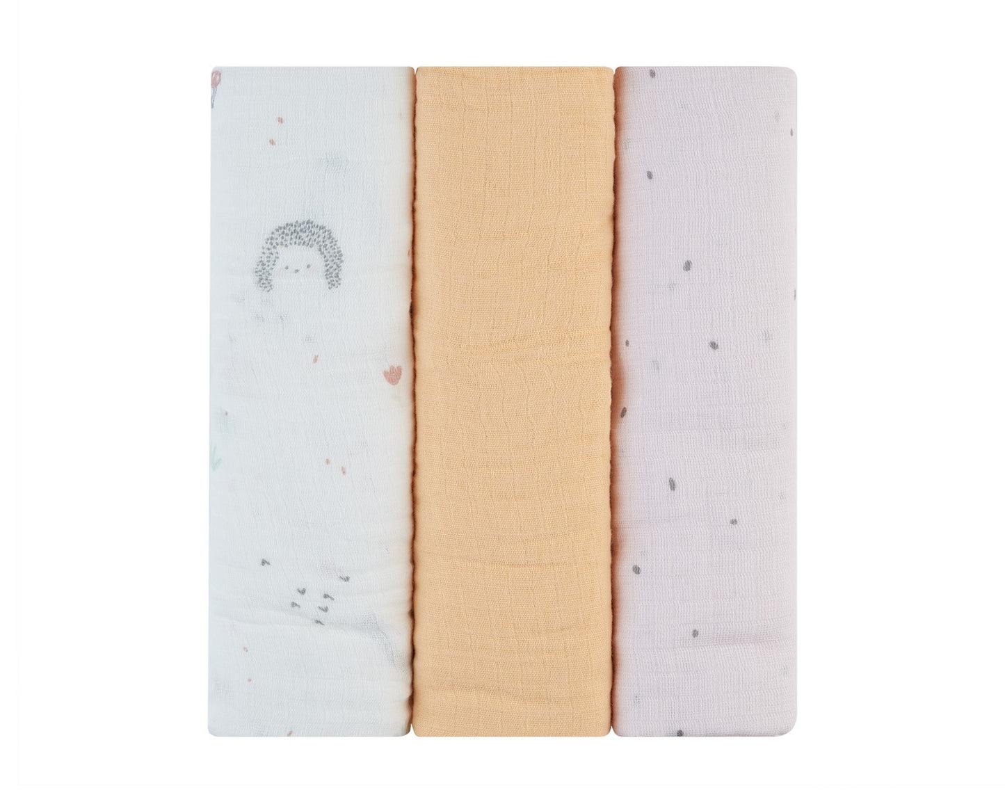 Conjunto de faixas em musselina Hedge-hugs, 3 unidades, 100x100 cm Kikkaboo