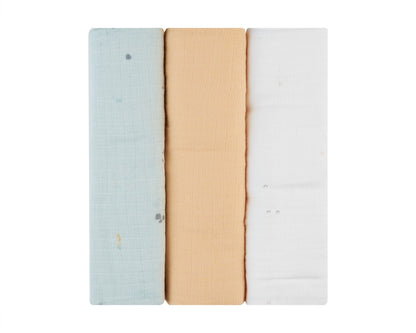 Conjunto de fraldas em musselina Sleepy Sheep 3 peças 100x100 cm