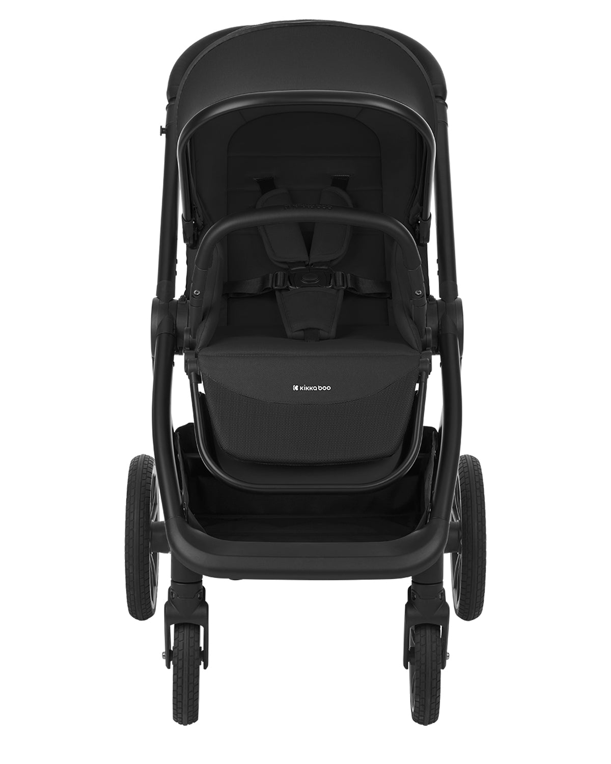 Carrinho de passeio Naya 2 em 1 com alcofa, preto