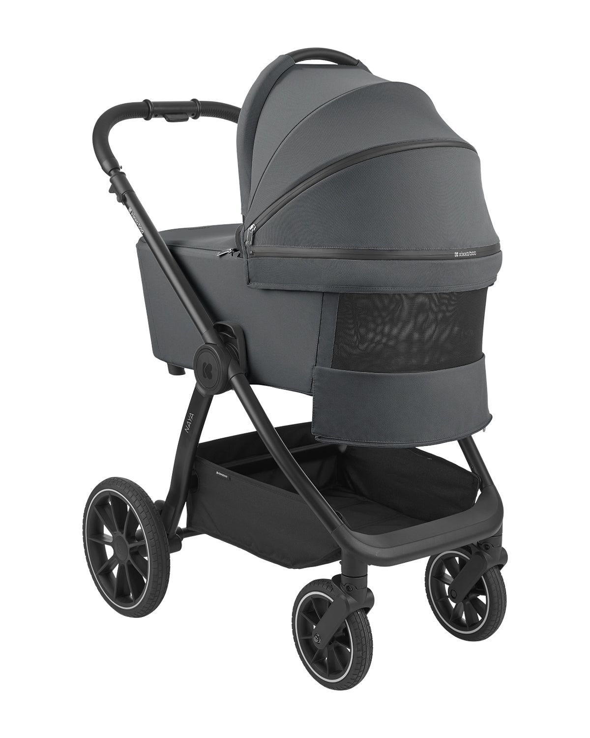 Carrinho de bebé 2 em 1 Naya Grey com alcofa