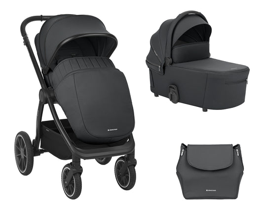 Carrinho de bebé 2 em 1 Naya Grey com alcofa