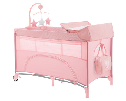Cama de viagem Nighty Night Pink de 2 andares