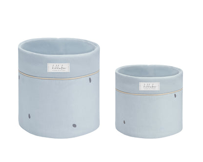 Conjunto de 2 cestos de quarto de bebé - Amigos às riscas de 22 cm e 18 cm