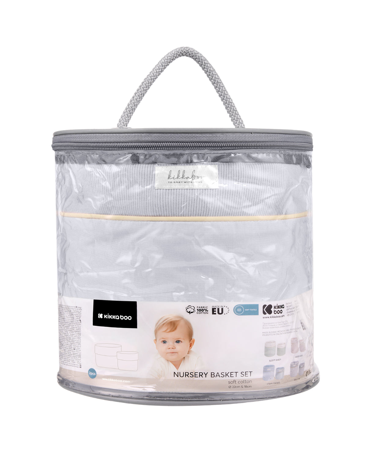 Conjunto de 2 cestos para quarto de bebé - 22 cm e 18 cm Seally Me