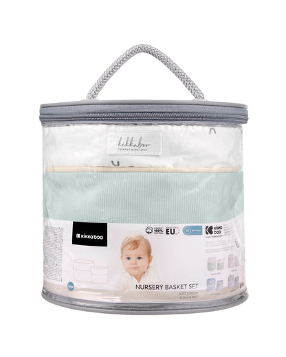 Conjunto de 2 cestos para creche - Ovelha Sonolenta de 22 cm e 18 cm