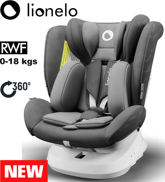 Lionelo - Cadeira auto Bastiaan ONE 360º Isofix (0-36 kg) Grey Graphite