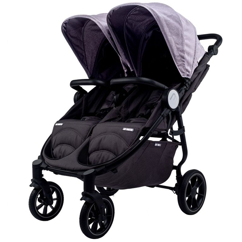 Carrinho De Gémeos Easy Twin 4 - Chassis Noir - 2 Capotas Texas Baby Monsters