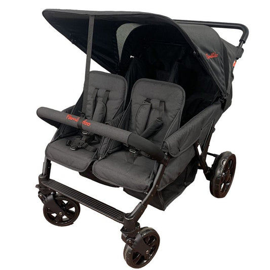 Carrinho De Bebé 4 Lugares Lidoo Star Preto Completo Familidoo