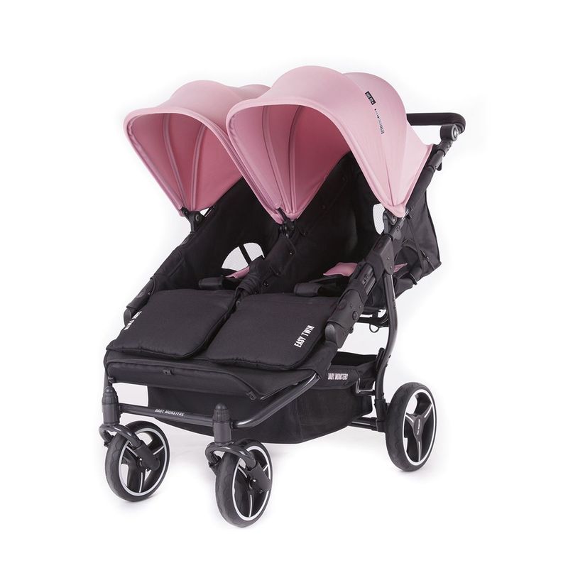 Carrinho De Bebé Double Baby Monsters Easy Twin 3S - Rosa Dolly Baby Monsters