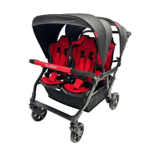 Carrinho De Bebé 4 Lugares Assises Reversíveis Dsp4 Vermelho Familidoo