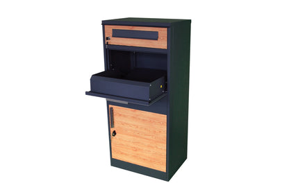 Caixa de correio para encomendas 50x38x112 cm aço antracite