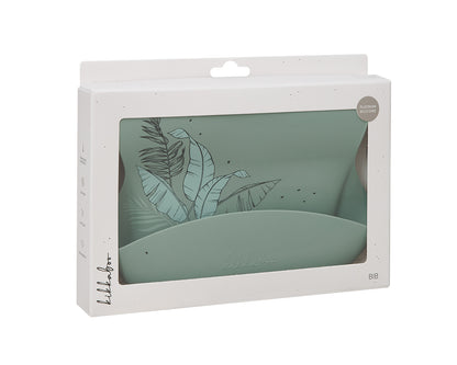 Babete Flora Sage em Silicone Platinumdo Kikkaboo