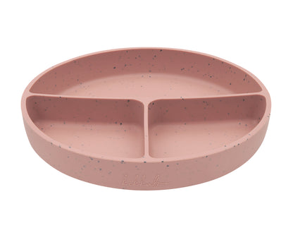 Prato dividido de silicone platinado para blush com base de sucção