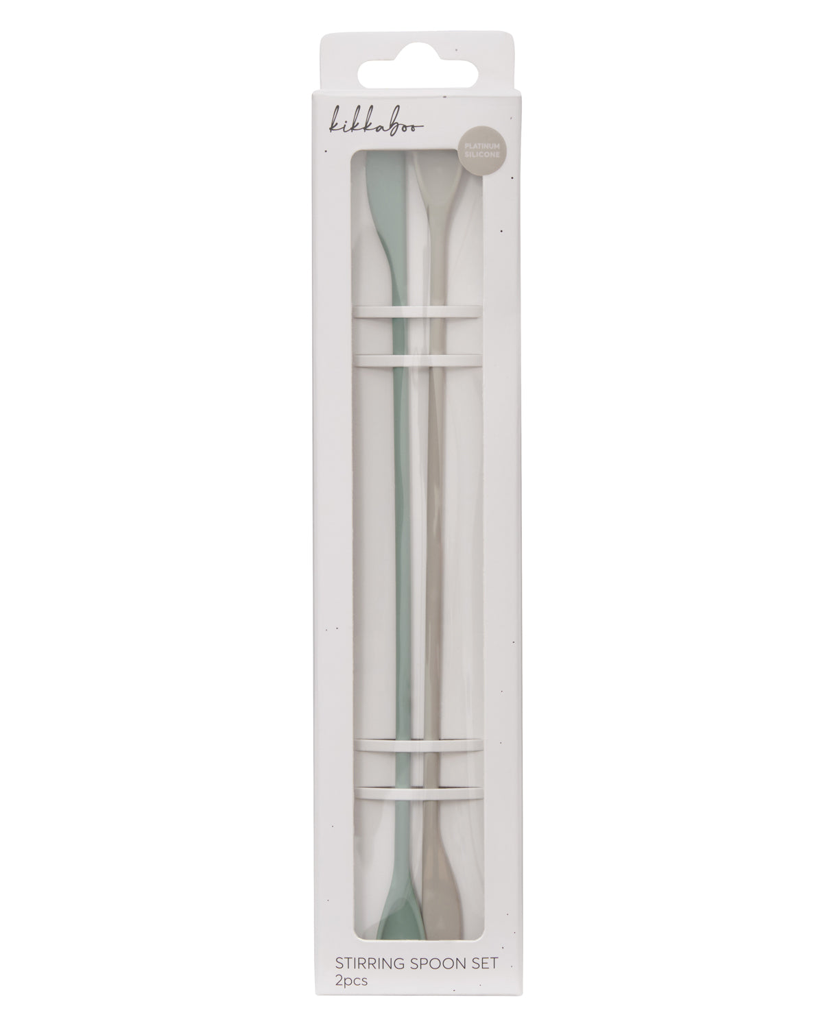 Conjunto de colheres de mistura de silicone Platinum de 2 peças Kikkaboo