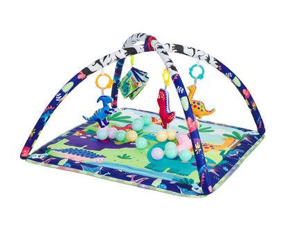 Tapete de Atividades de brincar Dino Forest com 18 bolas Kikkaboo