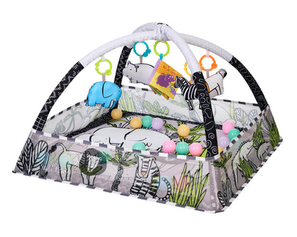 Tapete de jogo com 18 bolas da selva