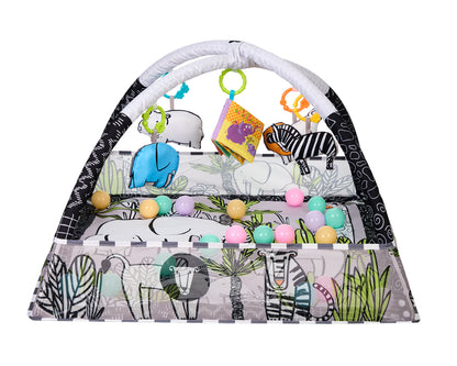 Tapete de Atividades de jogo com 18 bolas da selva Kikkaboo