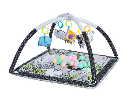 Tapete de jogo com 18 bolas da selva