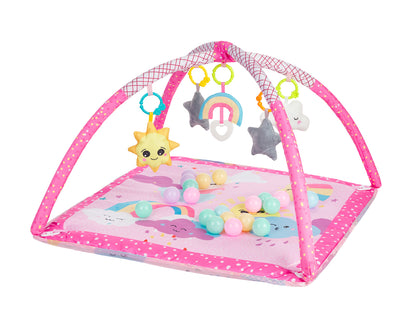 Ginásio Pink Sky com 18 bolas