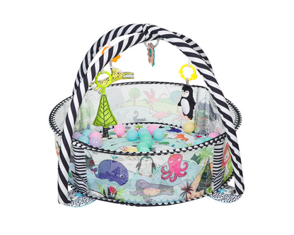 Tapete de Atividades de brincar Animals World com 30 bolas Kikkaboo