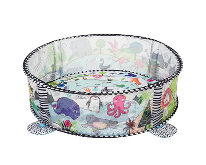 Tapete de Atividades de brincar Animals World com 30 bolas Kikkaboo