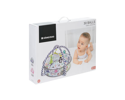 Tapete de Atividades de brincar Animals World com 30 bolas Kikkaboo